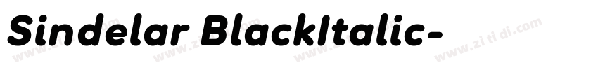 Sindelar BlackItalic字体转换